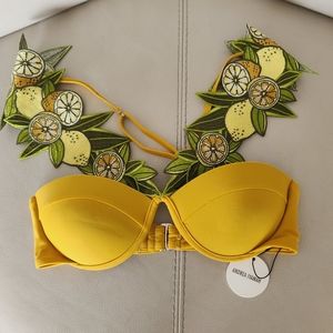 Mona mustard bikini top